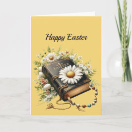 Paasbijbel Rozenkrans Illustratie Feestdagen Kaart