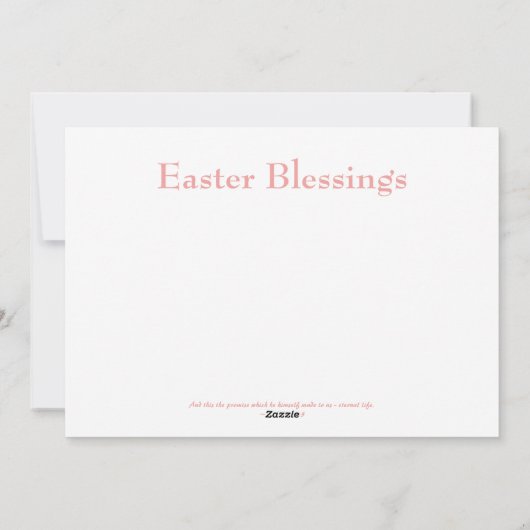 Paasbijles 1 John 2:25 Bijbelversie Feestdagenkaart (Achterkant)