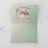 Paasbilby & Australische Bloemen Feestdagen Kaart (Binnen)