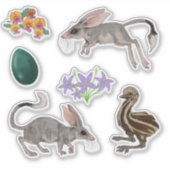 PaasBilby Flowers en Emus Set Sticker (Voorkant)