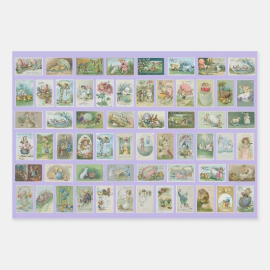  paasbladen (3) inpakpapier vel (Voorkant)