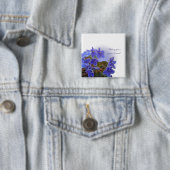 Paasblauw Afrikaans geweld Vierkante Button 5,1 Cm (In situ)