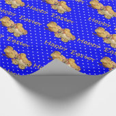 Paasblauw pooidop blauw cadeaupapier (Hoek)