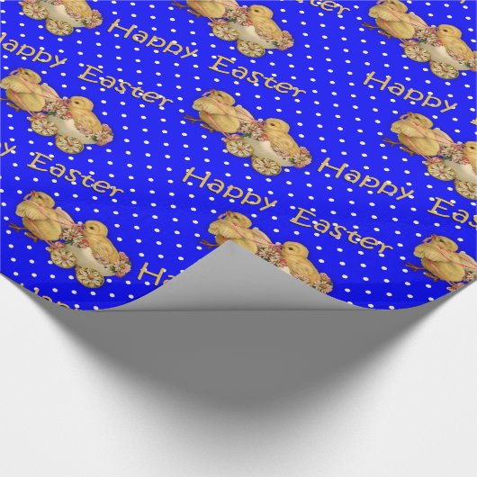 Paasblauw pooidop blauw cadeaupapier (Hoek)