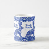Paasblauw Willow Rabbit Bunny Chinoiserie  Koffiemok (Center)