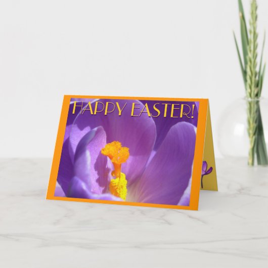 Paasblauwe Kaarten Aangepast Wenskaart Blauwe Bloe (Voorkant)