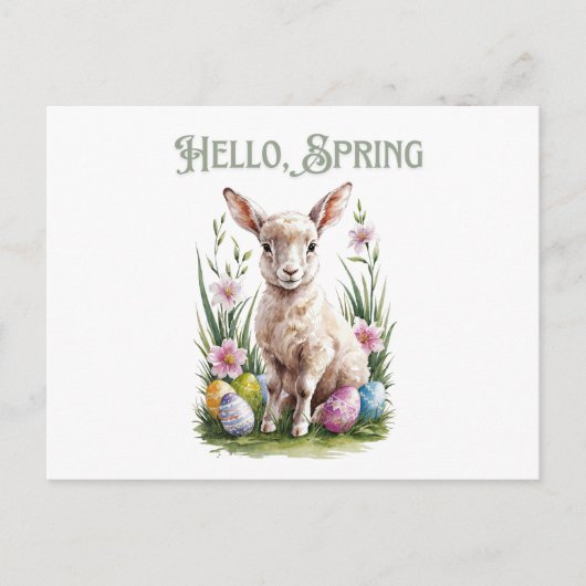 Paasbloem brok, Waterverven en bloemen Briefkaart (Voorkant)