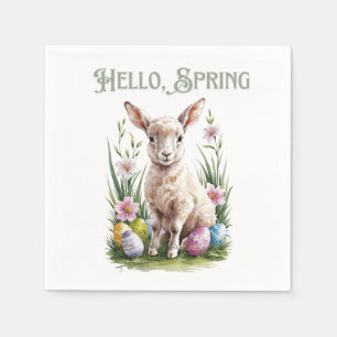 Paasbloem brok, Waterverven en bloemen Servet