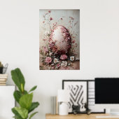 Paasbloem Eierprint, Lente Vintage Ei Poster (Thuiskantoor)