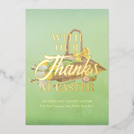 Paasbloem mand Groene Bedankt Paashandel Folie Feestdagenkaart