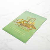 Paasbloem mand Groene Bedankt Paashandel Folie Feestdagenkaart (Gedraaid)