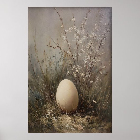 Paasbloem Wilde Bloemen Print, Antieke Lenteveld Poster (Voorkant)