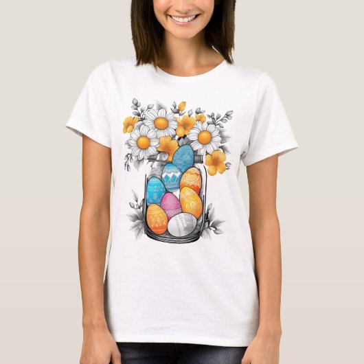 Paasbloemen & Eieren T-shirt (Voorkant)