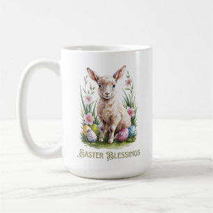Paasbloemen en brokken van de Waterverf Koffiemok