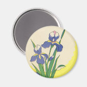  paasbloemen, Paarse tuinbouwbloemen Magneet (Voorkant / Achterkant)