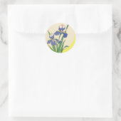  paasbloemen, Paarse tuinbouwbloemen Ronde Sticker (Tas)
