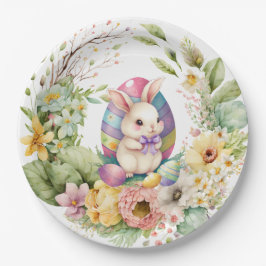 Paasbloemen papieren bordje