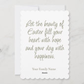 Paasbloemen Tulp Boeket Gekartelde Platte Kaart (Achterkant)