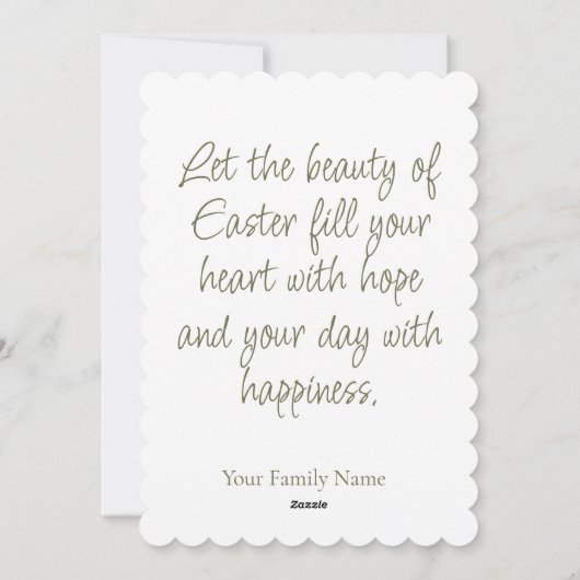 Paasbloemen Tulp Boeket Gekartelde Platte Kaart (Achterkant)