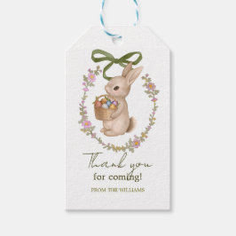 Paasbloemenkonijn Cadeaulabel