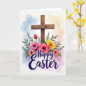 Paasbloemkruis Wenskaart Kaart (Gele Bloem)