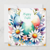 Paasbloempatroon Feestdagenkaart (Voorkant)