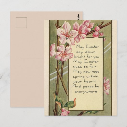  paasbloesems Groet Briefkaart (Voorkant / Achterkant)