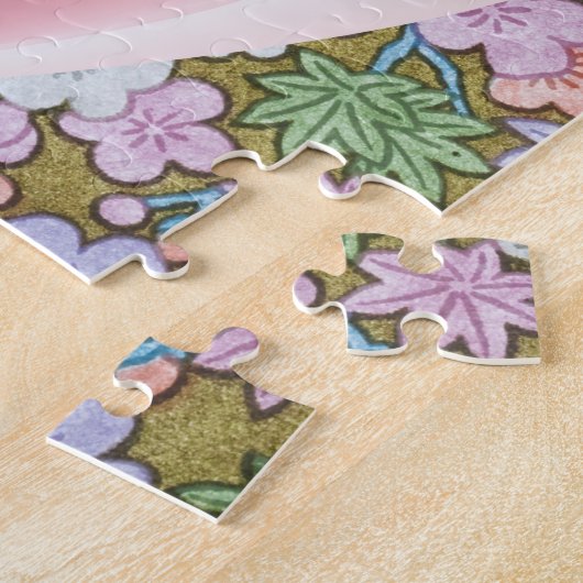 Paasbondsaar met kleurrijke Floral achtergrond Legpuzzel (Zijkant)