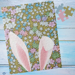 Paasbondsaar met kleurrijke Floral achtergrond Legpuzzel