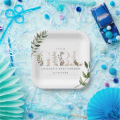 Paasbondskonijn Eucalyptusroze Baby shower Papieren Bordje (Feest)