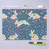 Paasbondskonijnen met whisky-bloemen tissuepapier (Craft)