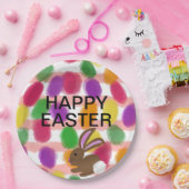 Paasbondskonijnenkooleieren Papieren Bordje (Feest)