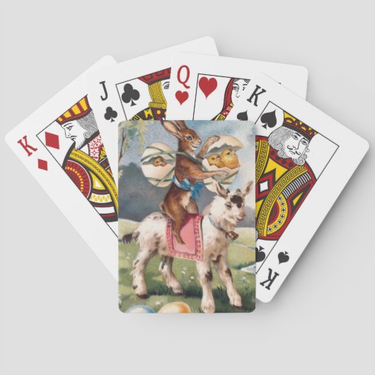 paasbonenkuikkleurige gekleurde eigeit pokerkaarten (Achterkant)