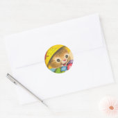 paasbont Kinderen Ronde Sticker (Envelop)
