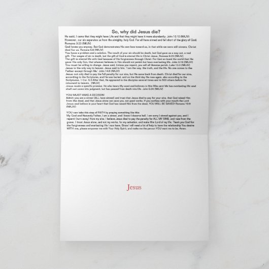 Paasboodschap met Kaart van het Evangelie (Binnen)