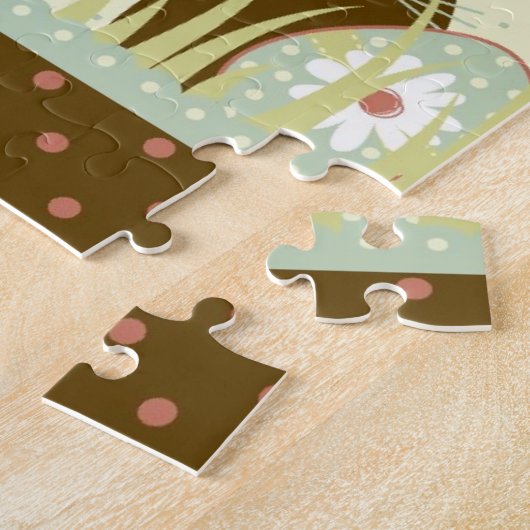 Paasboom en een Koud met letters Legpuzzel (Zijkant)