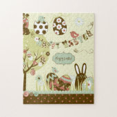 Paasboom en een Koud met letters Legpuzzel (Verticaal)