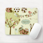 Paasboom en een Koud met letters Muismat (Met muis)