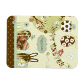 Paasboom en een waslijn met letters magneet (Horizontaal)