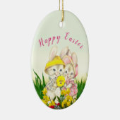  paasboom met Bunny Rabbit Keramisch Ornament (Rechts)