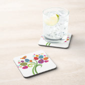 Paasboom met gekleurde eieren en bloemen bier onderzetter (Rechterzijde)