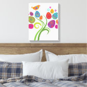 Paasboom met gekleurde eieren en bloemen canvas afdruk (Insitu (Slaapkamer))