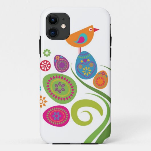 Paasboom met gekleurde eieren en bloemen Case-Mate iPhone case (Achterkant)
