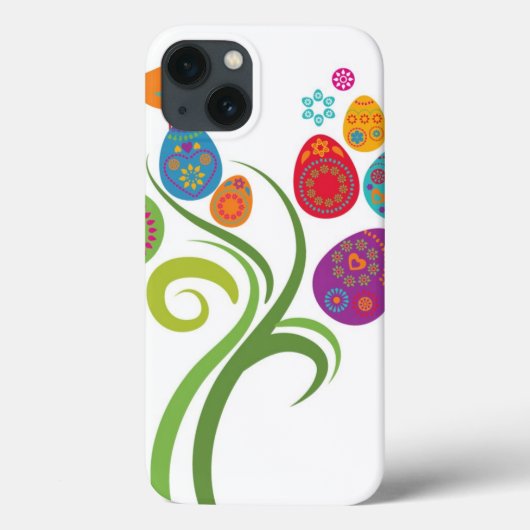 Paasboom met gekleurde eieren en bloemen Case-Mate iPhone case (Achterkant)