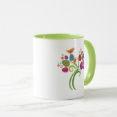 Paasboom met gekleurde eieren en bloemen mok (Voorkant rechts)