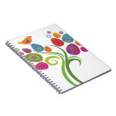Paasboom met gekleurde eieren en bloemen notitieboek (Rechterzijde)