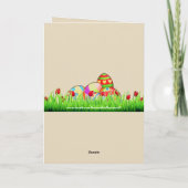 Paasboomkorren Feestdagen Kaart (Achterkant)