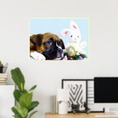 Paasboxerpuppy poster (Thuiskantoor)