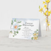 Paasbrandolie John 11:25 Bijbelverse Kaart (Gele Bloem)