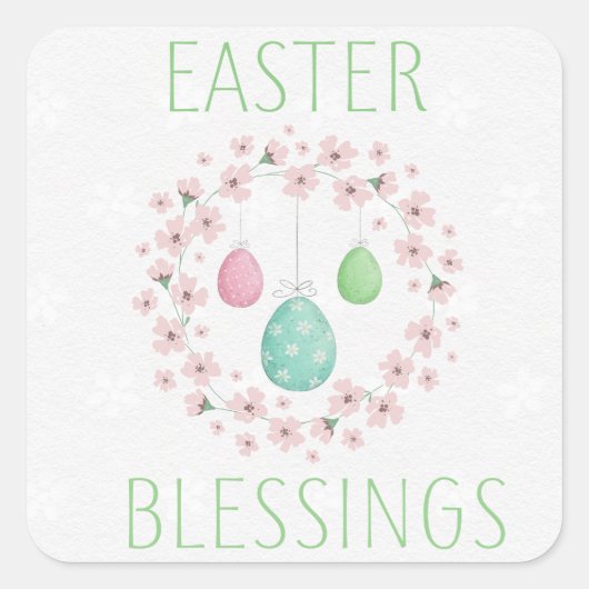 Paasbrauwen Gedekte eieren, zwam Vierkante Sticker (Voorkant)